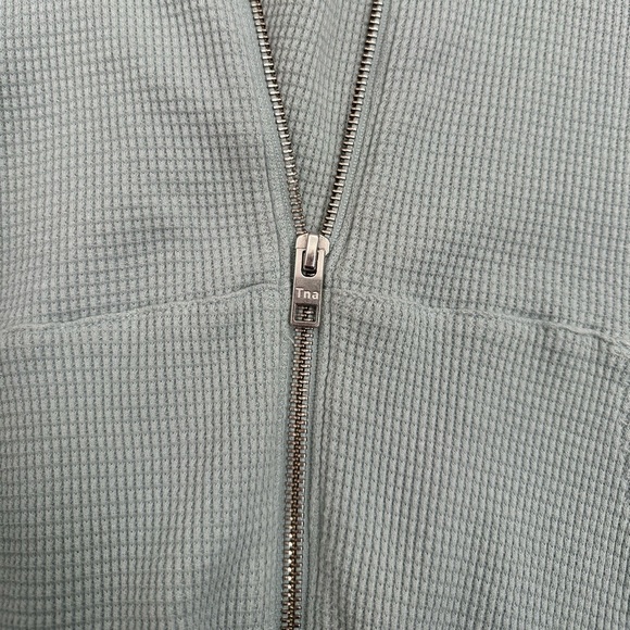 TNA Aritzia Waffle Zip-Up Hoodie - Picture 7 of 9